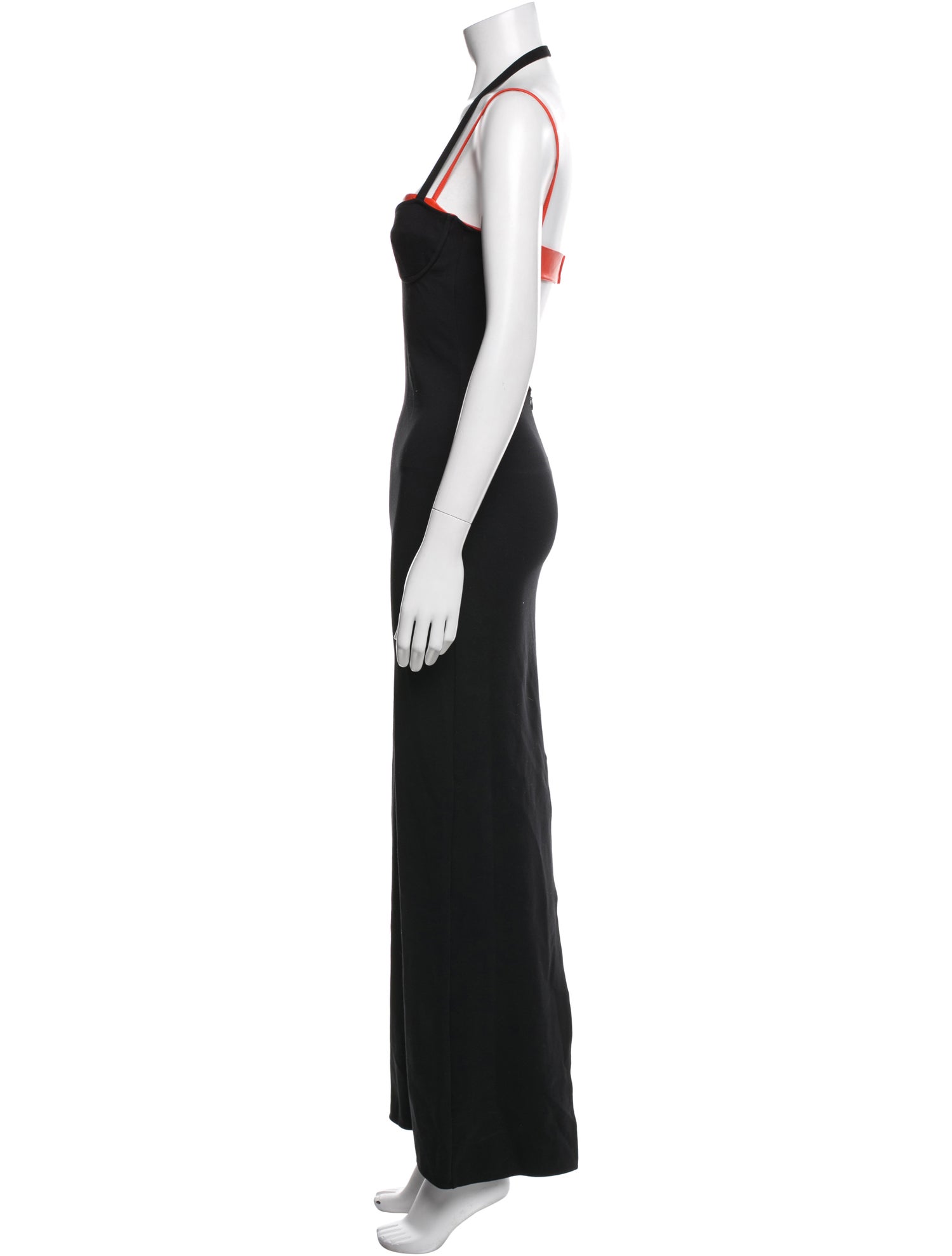 Staud Halterneck Long Dress - Black Dresses, Clothing - WSTFG118475