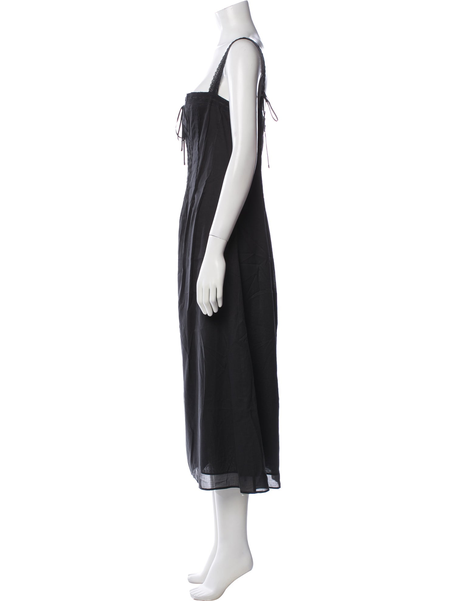 Staud Square Neckline Midi Length Dress