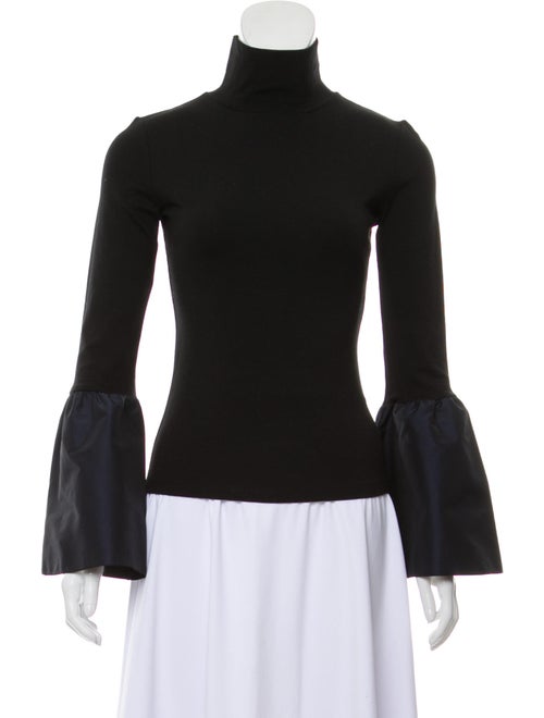 Staud Turtleneck Long Sleeve Top Blue
