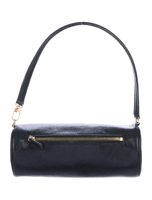 Staud Suzy Embossed Leather Bag Black