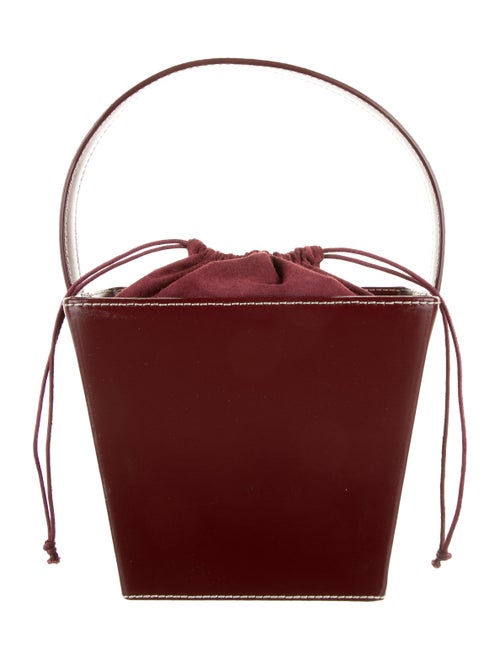 Staud Trapezoid Leather Bucket Bag gold