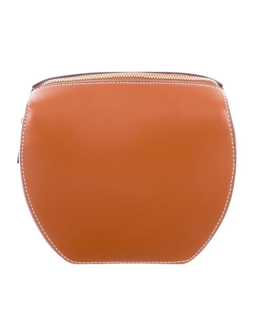 Staud Smooth Leather Clutch Brown