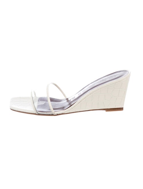 Staud Billie PVC Slide Wedges Clear