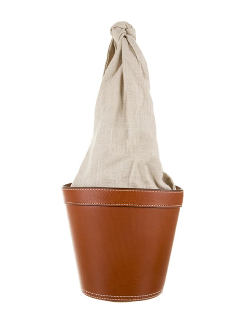 Staud Leather Bucket Bag Brown