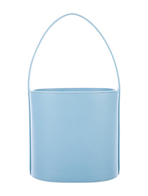 Staud Bissett Leather Bucket Bag Blue