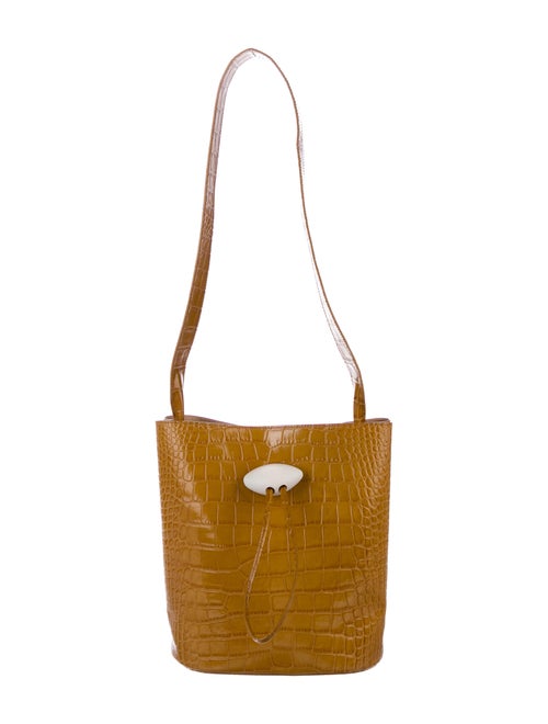 Staud Embossed Bucket Bag Brown