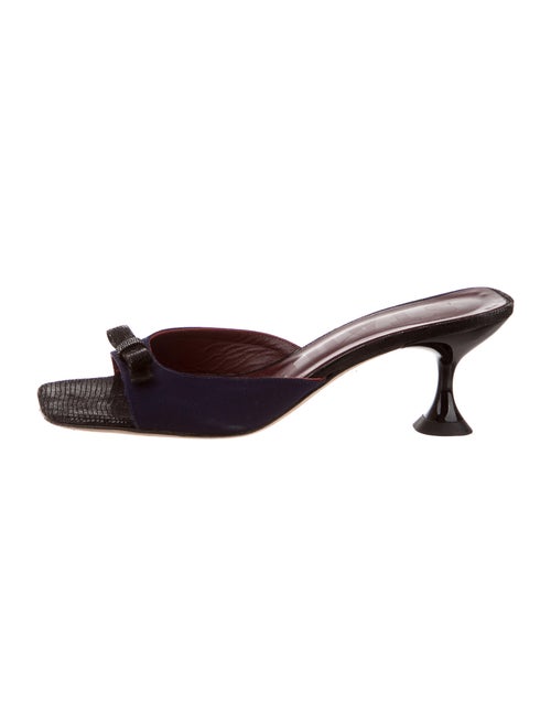 Staud Bow Accents Slides Blue