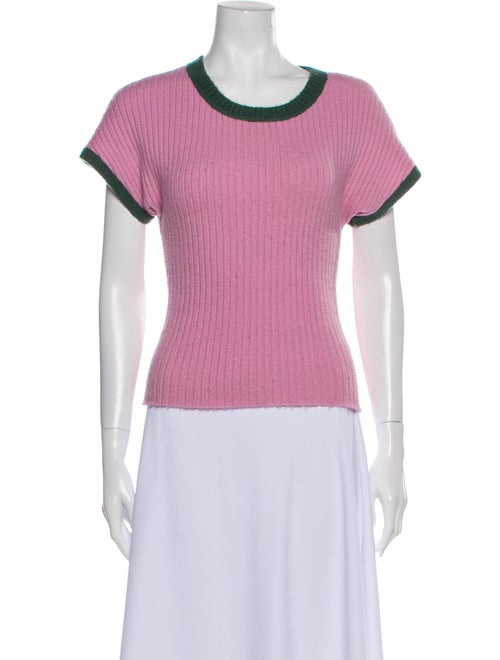 Staud Scoop Neck Sweater Pink