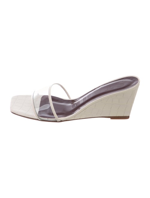 Staud Leather Slides White
