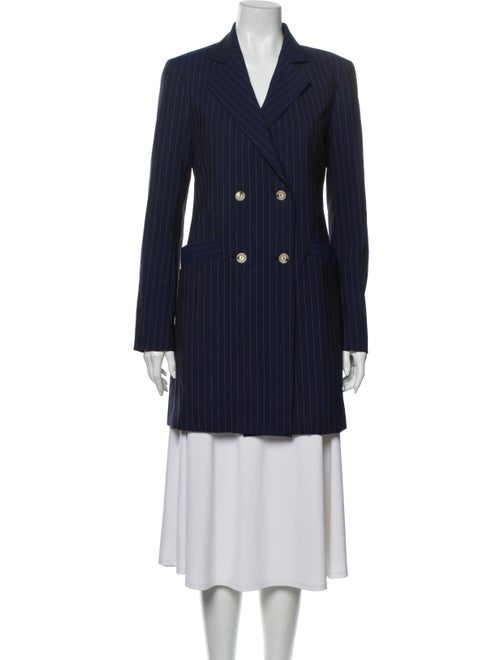 Staud Striped Blazer Blue