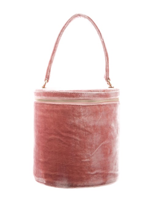Staud Velvet Bucket Bag Pink