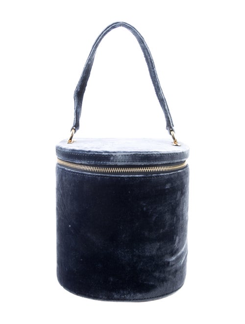 Staud Velvet Bucket Bag Blue
