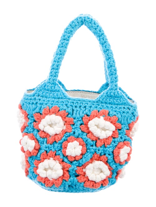 Staud Knitted Handle Bag Blue