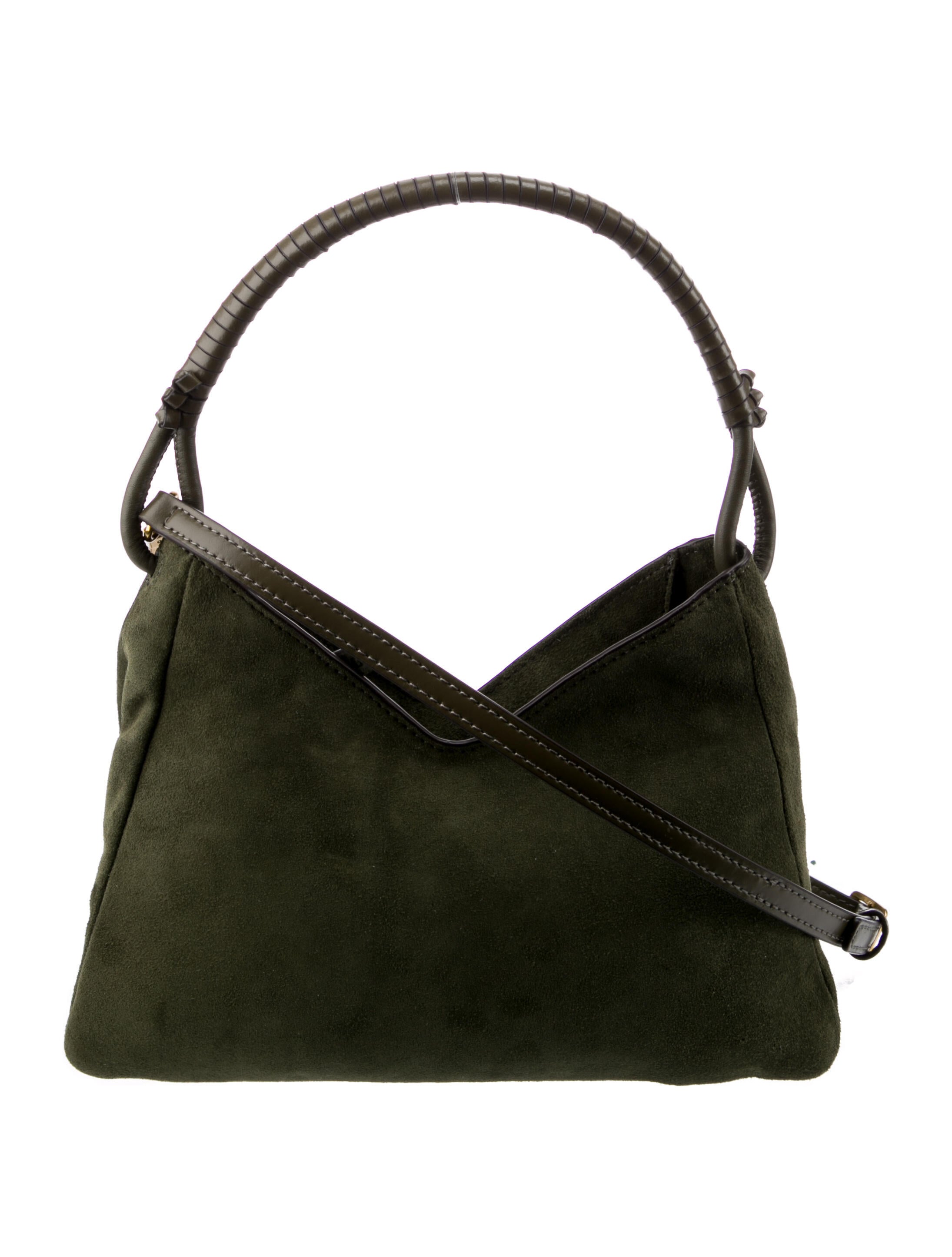 Yves Saint Laurent Rive Gauche Suede Horn Handle Bag Yellow Handle