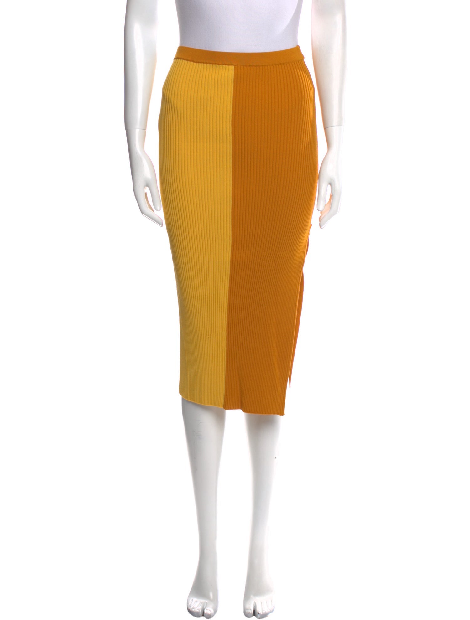 Staud Colorblock Pattern Knee-Length Skirt