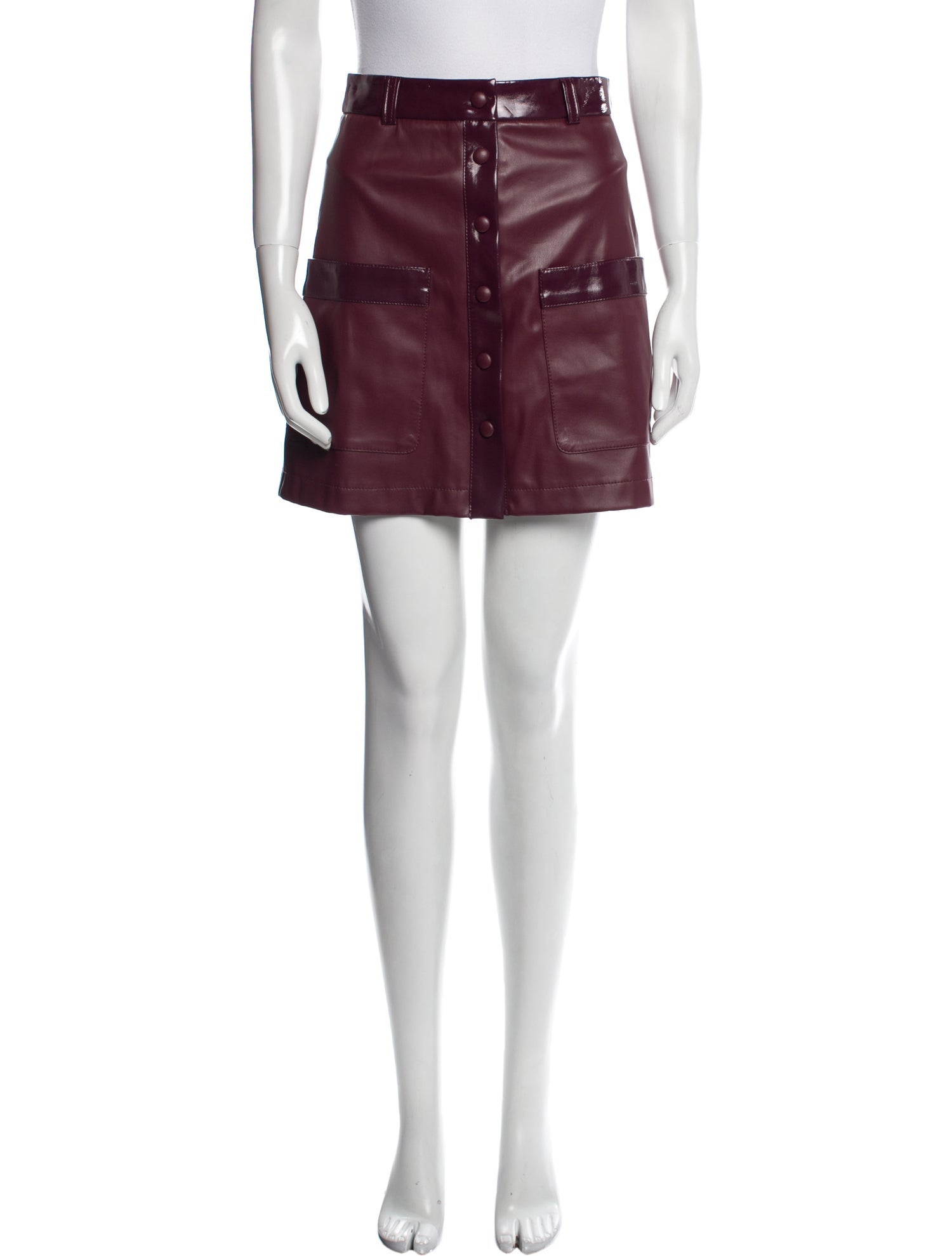 Staud Mini Skirt w/ Tags - Burgundy Skirts, Clothing