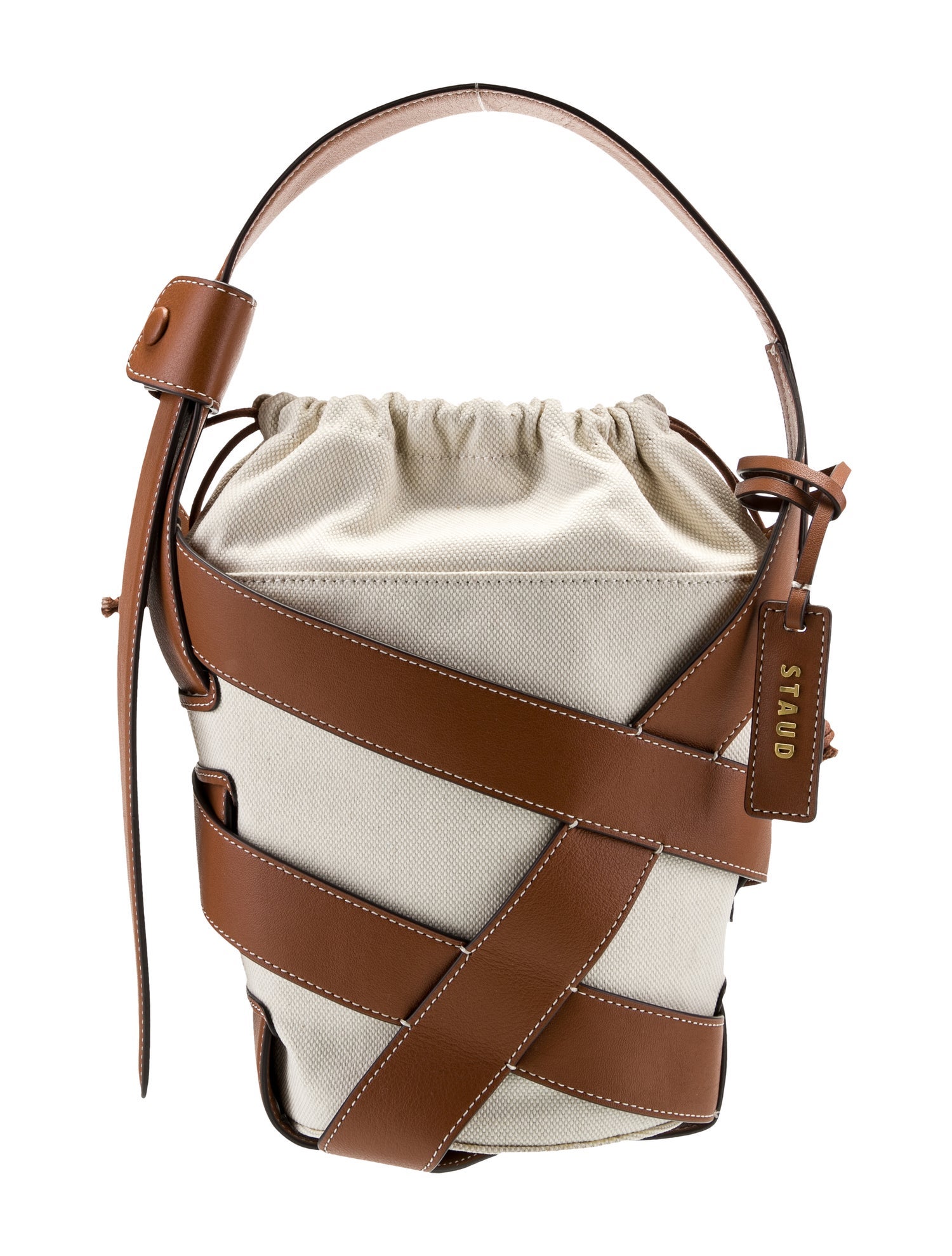 Staud Canvas Hive Bucket Bag - Neutrals Bucket Bags