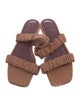 Staud Leather Pleated Accents Slides