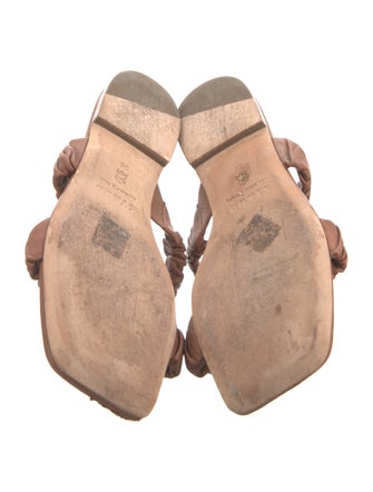 Staud Leather Pleated Accents Slides