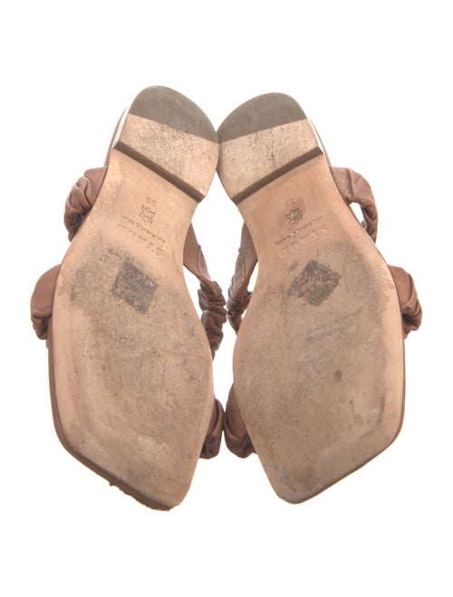 Staud Leather Pleated Accents Slides