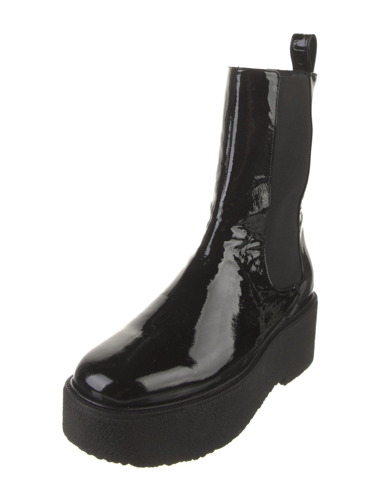 Staud Patent Leather Chelsea Boots
