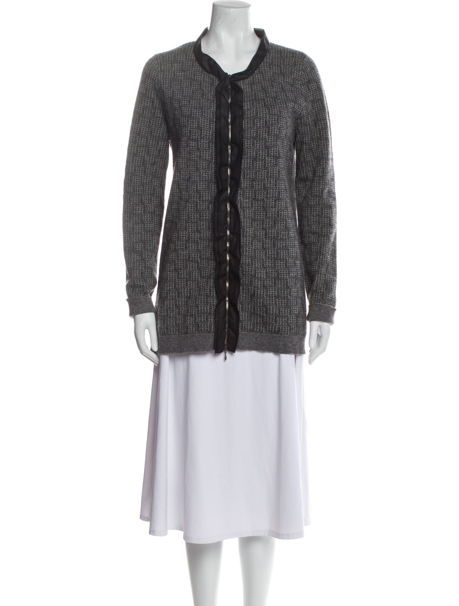 Staud Colorblock Pattern Cowl Neck Sweater