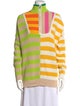 Staud Striped Mock Neck Sweater