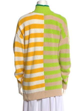 Staud Striped Mock Neck Sweater