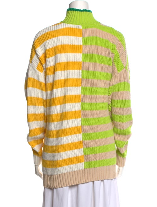 Staud Striped Mock Neck Sweater