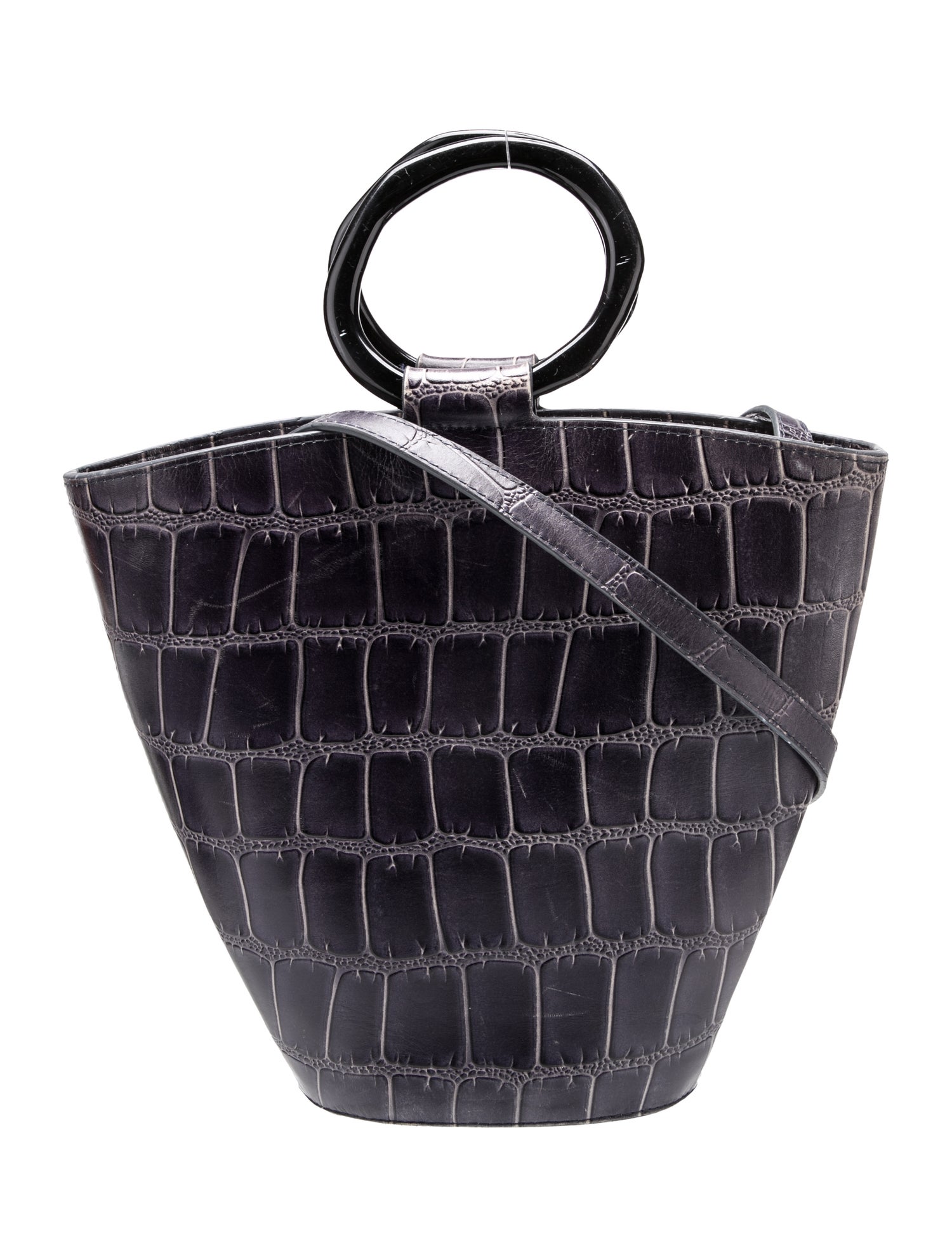 Staud Embossed Leather Bucket Bag
