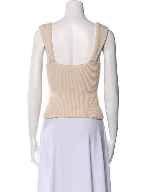 Staud Square Neckline Sleeveless Crop Top