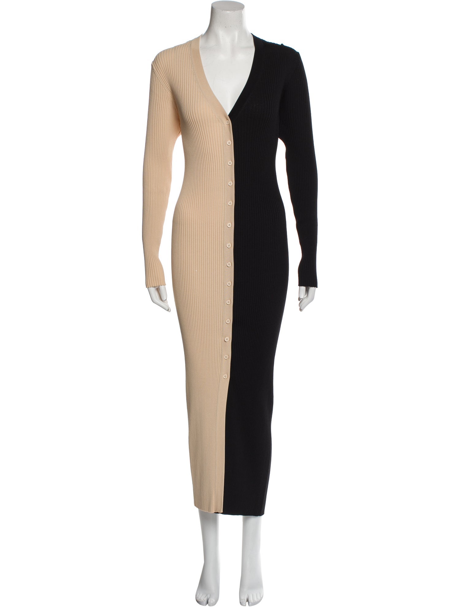 Staud V-Neck Long Dress