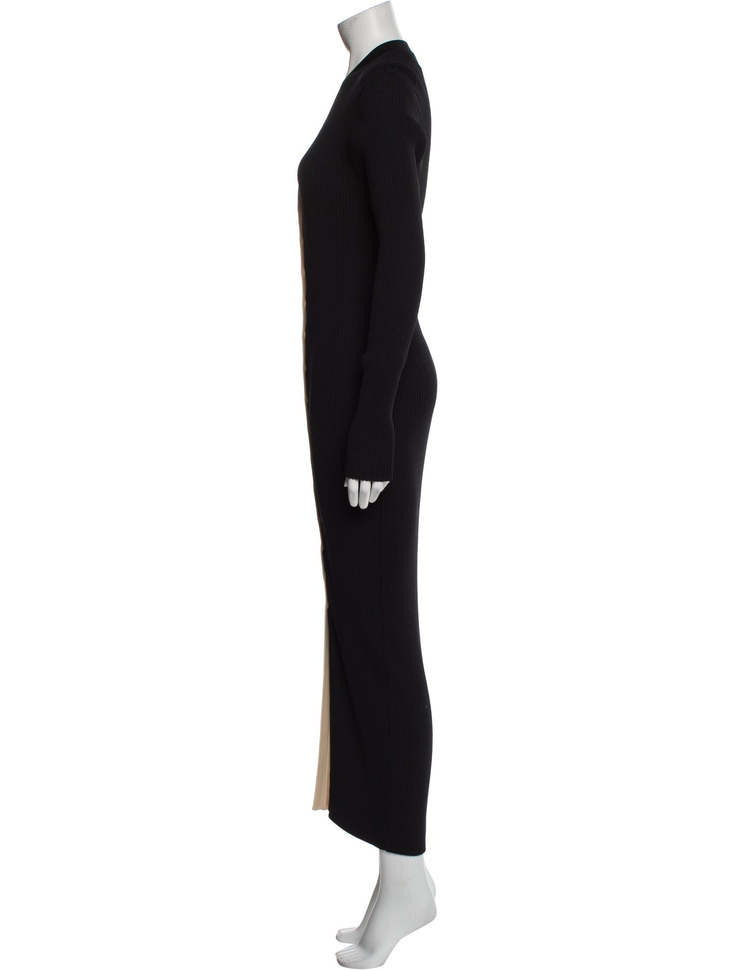 Staud V-Neck Long Dress