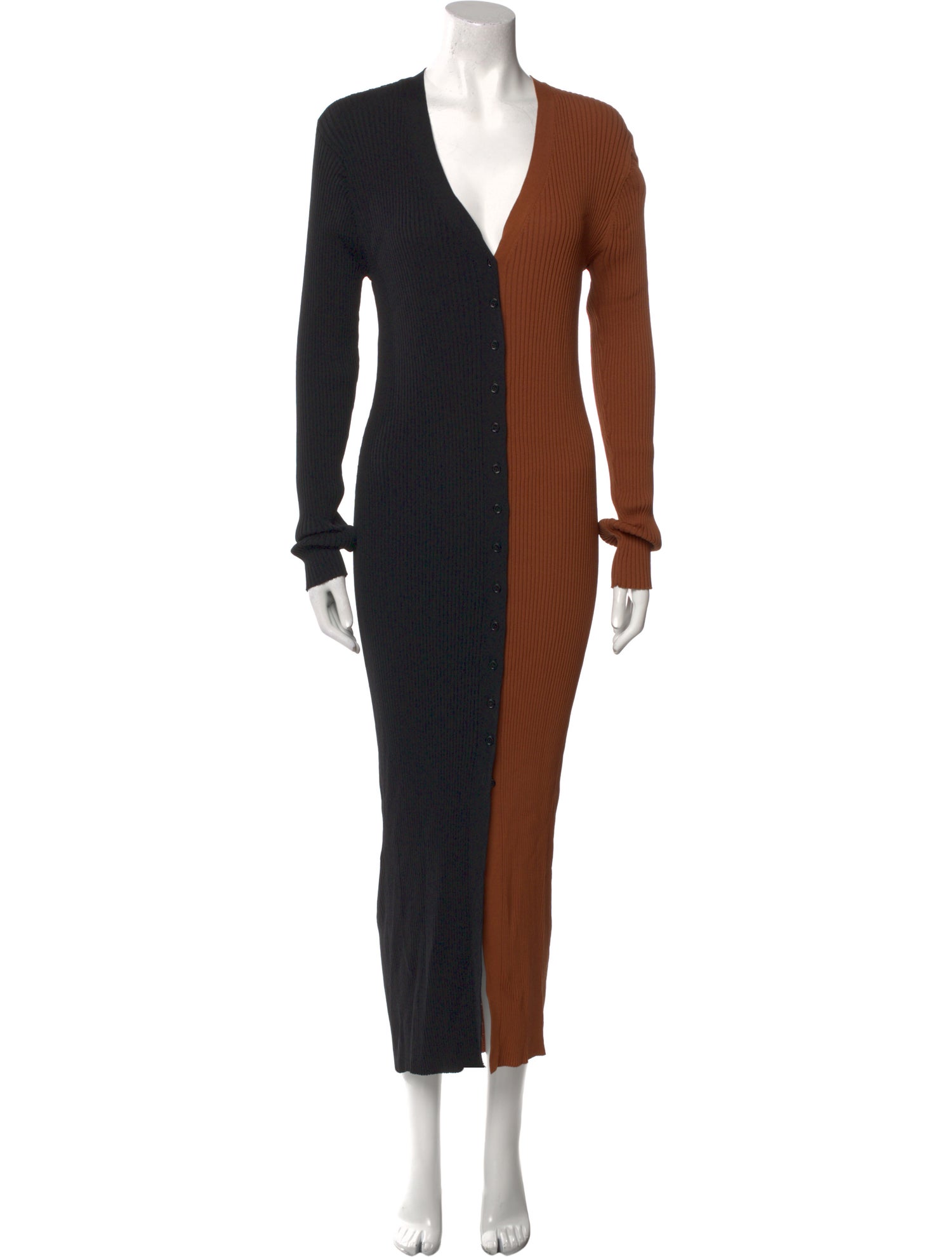 Staud Colorblock Pattern Long Dress