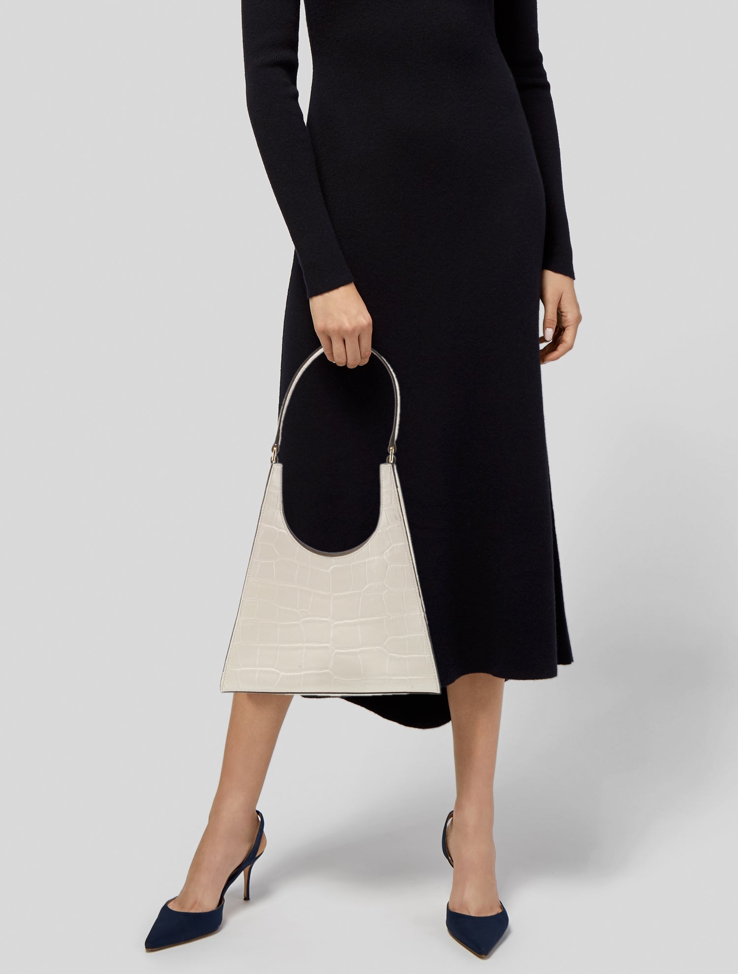 Staud Embossed Leather Shoulder Bag