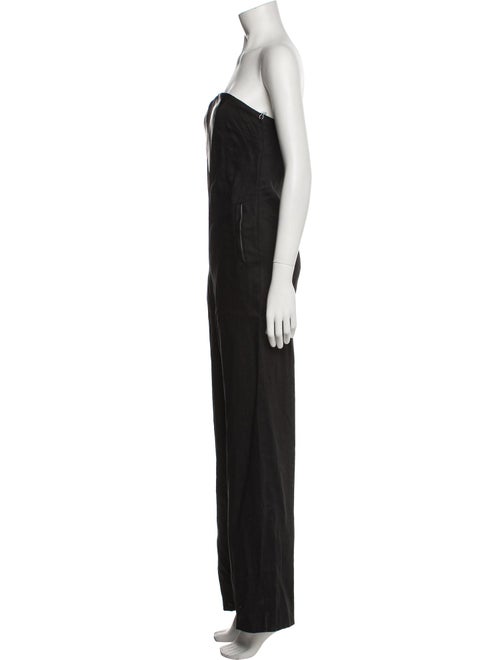 Staud Linen Strapless Jumpsuit