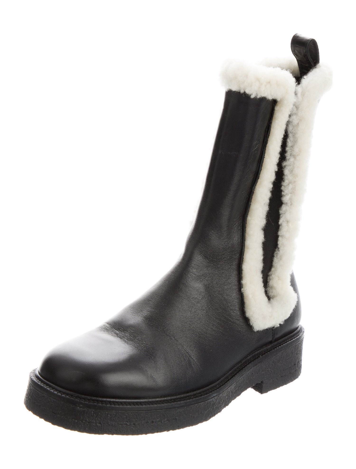 Staud Leather Colorblock Pattern Chelsea Boots