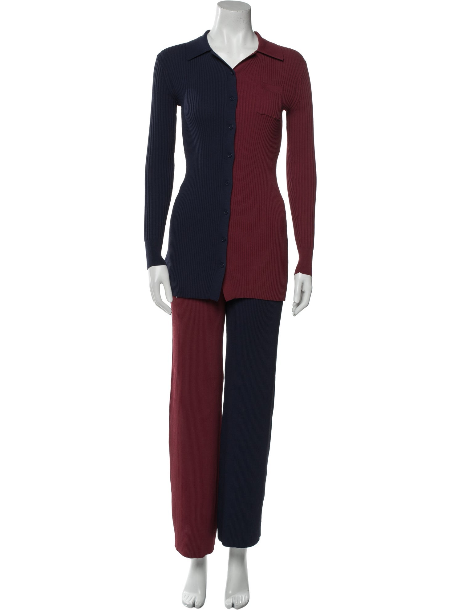 Staud Colorblock Pattern Pant Set