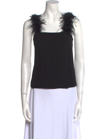 Staud Tops Square Neckline Sleeveless Crop Top XS