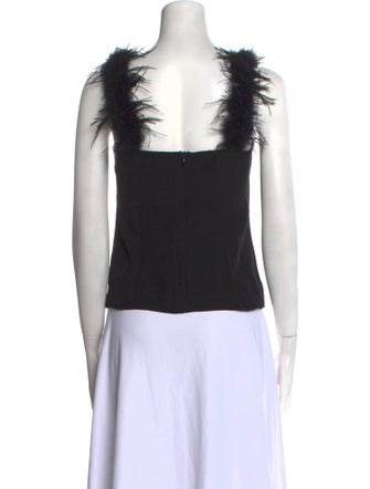 Staud Square Neckline Sleeveless Crop Top