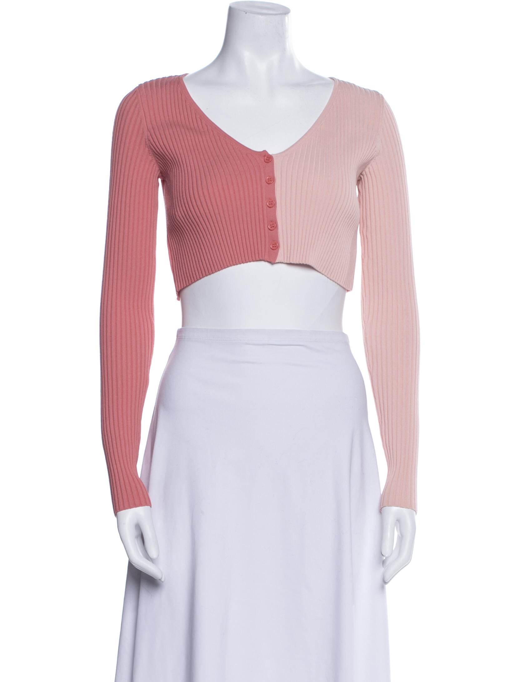 Staud V-Neck Long Sleeve Crop Top