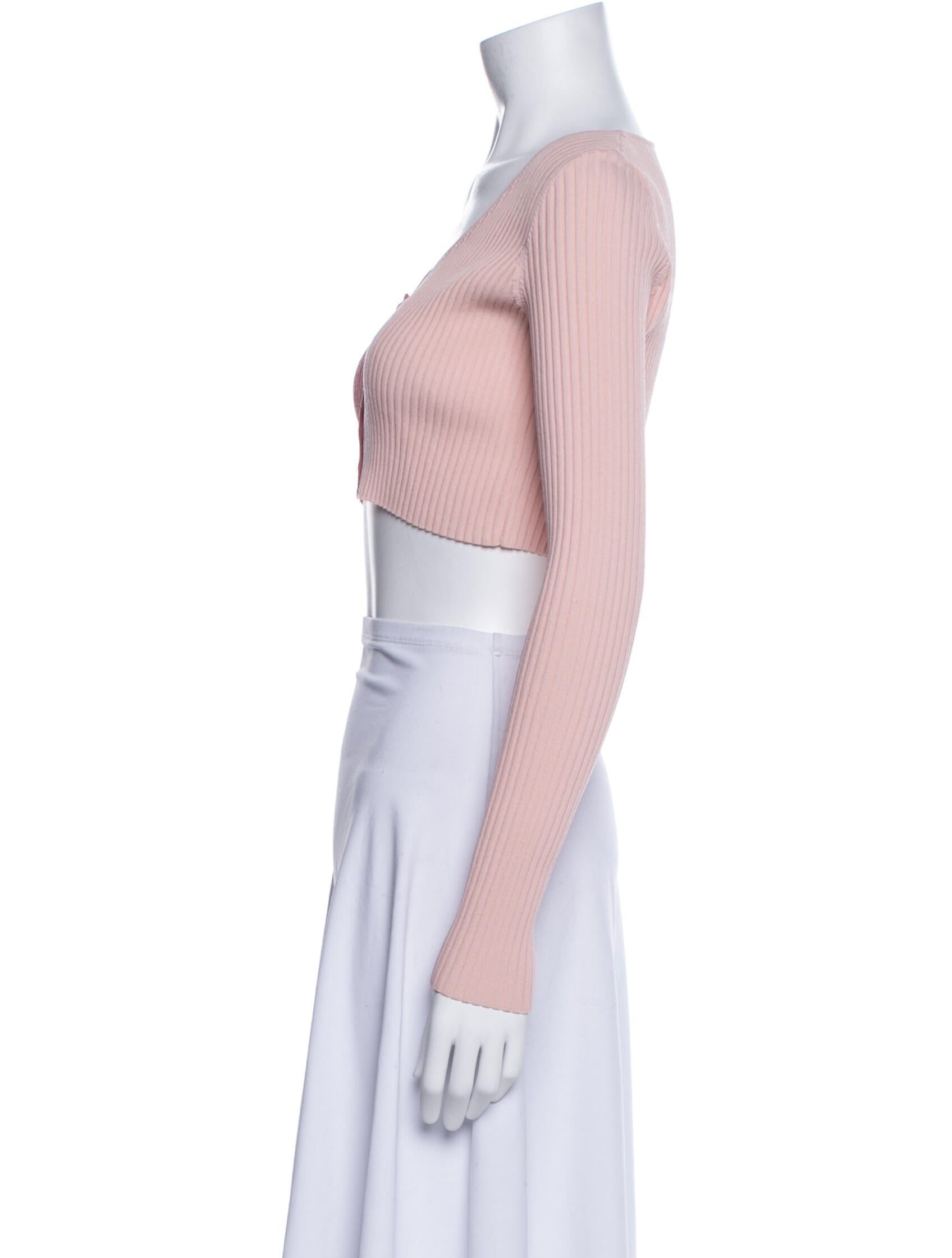 Staud V-Neck Long Sleeve Crop Top