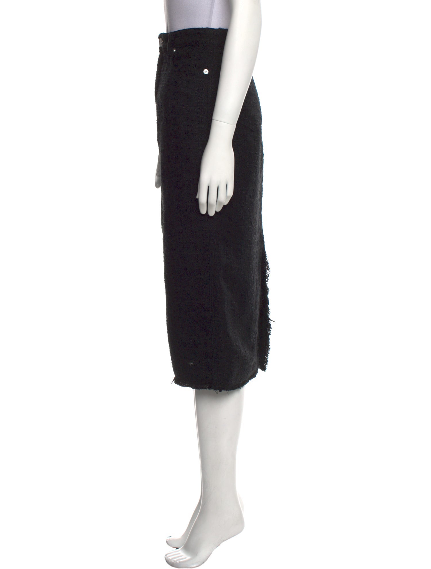 Staud Raw-Edge Trim Midi Length Skirt