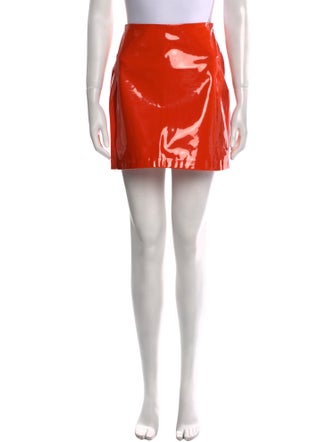 Staud Leather Mini Skirt