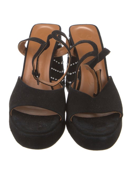 Staud Suede Studded Accents Sandals