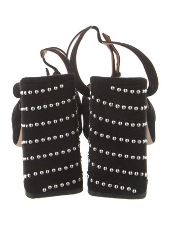Staud Suede Studded Accents Sandals