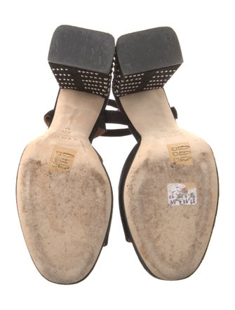 Staud Suede Studded Accents Sandals