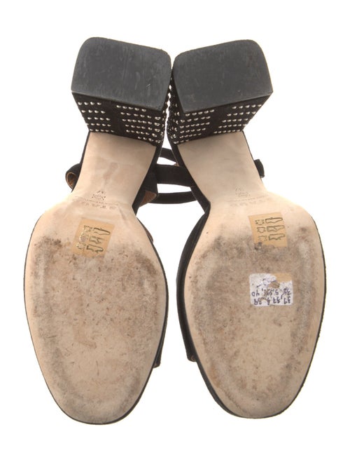 Staud Suede Studded Accents Sandals