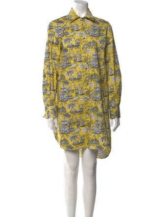 Staud Paisley Print Knee-Length Dress