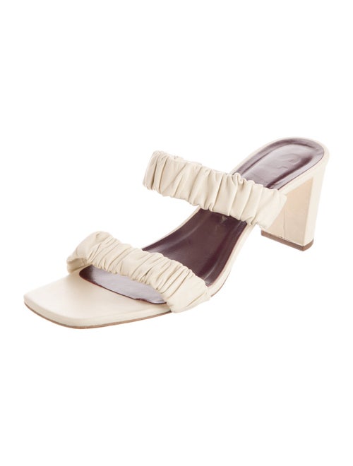 Staud Leather Printed Slides